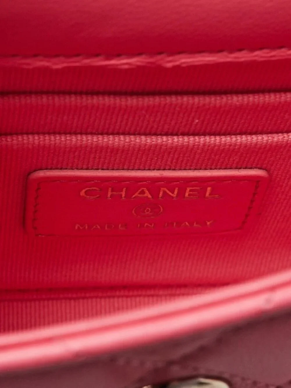 Chanel Coral Quilted Lambskin Leather Mini Trendy CC Clutch with Chain Bag - Picture 6 of 11